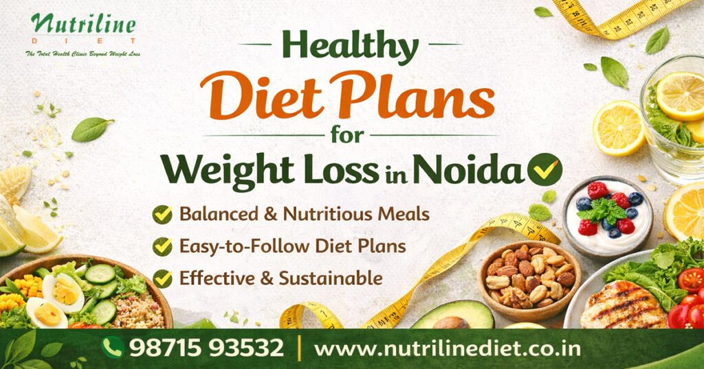 Healthy diet plans for weight loss in Noida by Nutrilinediet expert nutrition program
