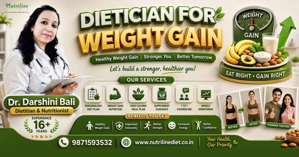 Best Dietician for Weight Gain in Noida | Nutriline Diet | Dr. Darshini Bali
