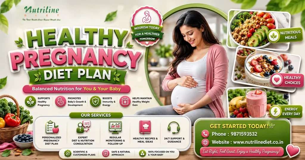 Healthy Pregnancy Diet Plan in Noida | Expert Nutrition Guidance by Nutriline Diet