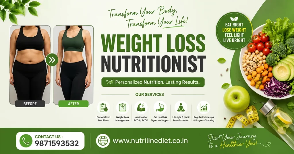 Best Weight Loss Nutritionist in Arun Vihar, Noida | 16+ Years Expert Guidance | Nutriline Diet