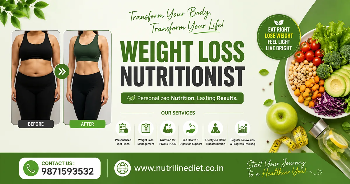 Best Weight Loss Nutritionist in Arun Vihar, Noida | 16+ Years Expert Guidance | Nutriline Diet