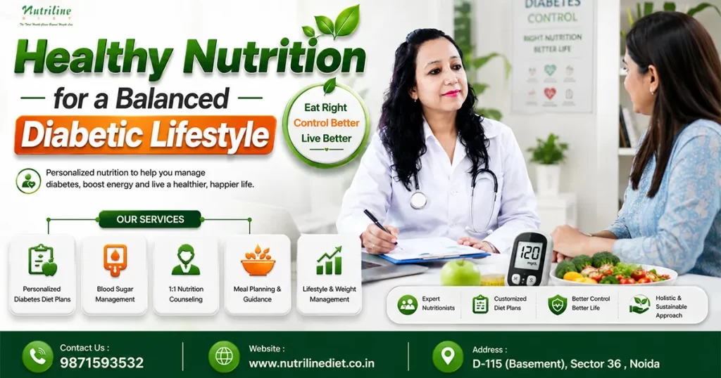 Best Nutrition for Diabetes in Noida | Personalized Diet Plans by Nutrilinediet