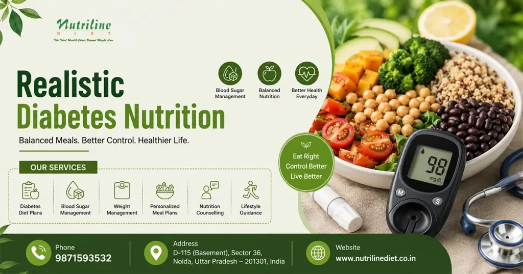 Diabetes friendly meal plan prepared by a Noida nutritionist