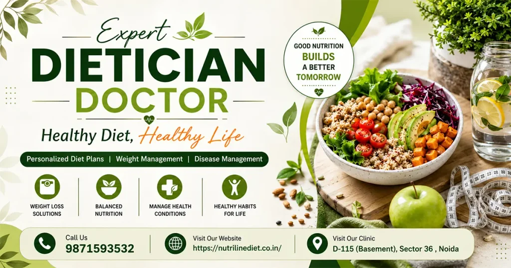 Dietician doctor near me consultation at Nutrilinediet Noida